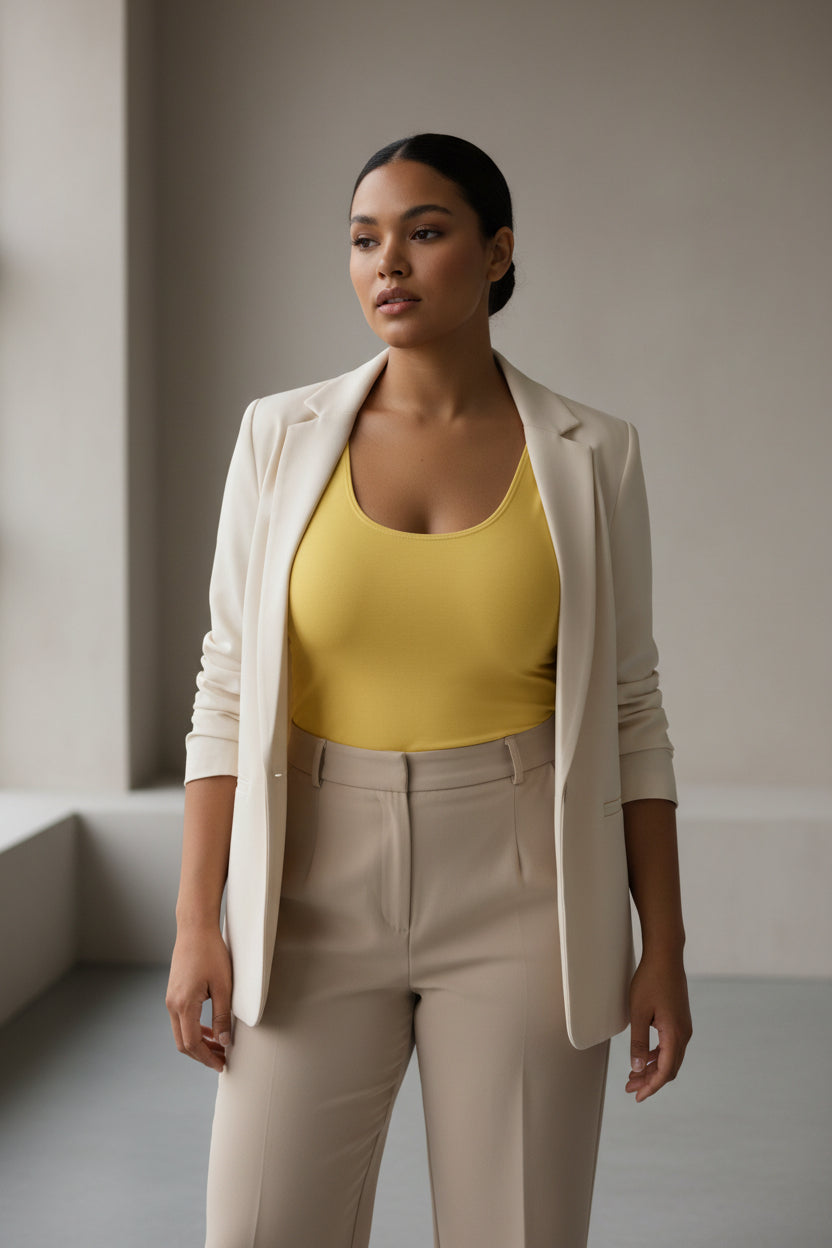 LEM Butter Yellow Tank Top - Modestly Vogue 