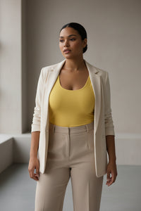 LEM Butter Yellow Tank Top - Modestly Vogue 