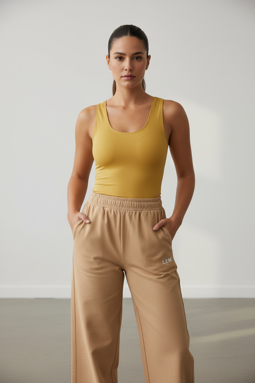 LEM Butter Yellow Tank Top - Modestly Vogue 