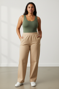 Olive Seamless Tank Top - Modestly Vogue 