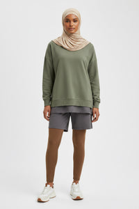 Hijabi Energy Mocha Layering Leggings - Modestly Vogue 