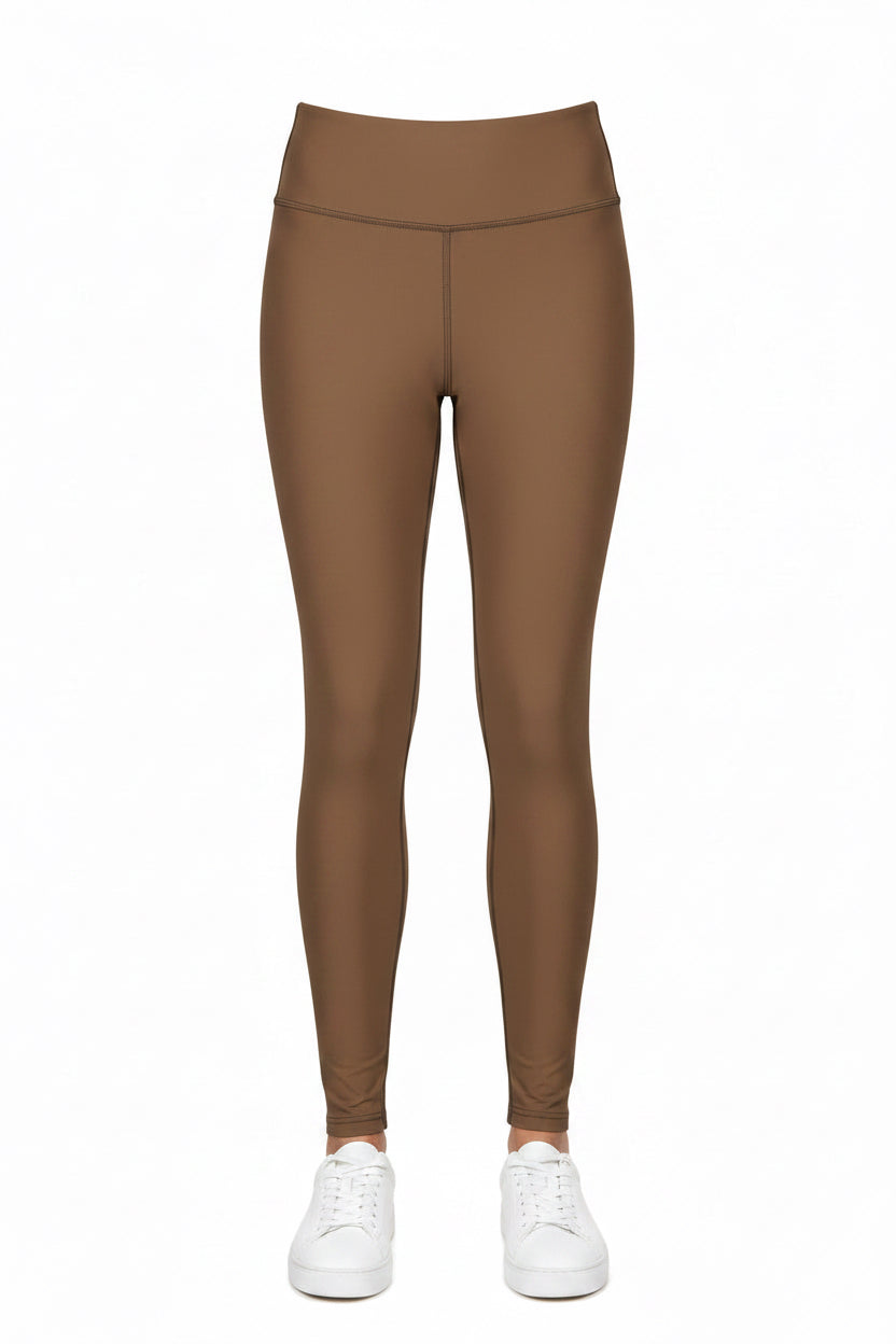 Hijabi Energy Mocha Layering Leggings - Modestly Vogue 