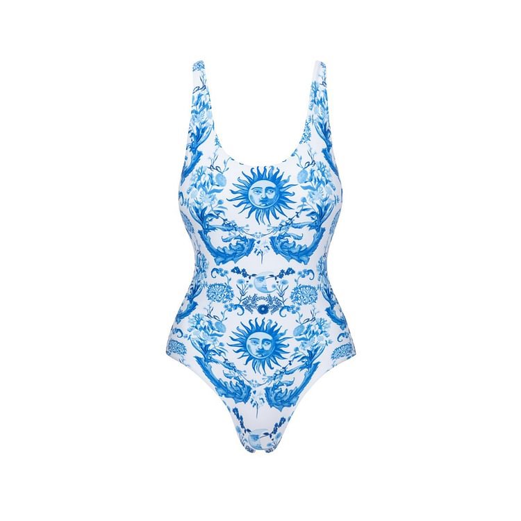 Long Sleeve One-piece Swimsuit Female Surfing Suit - Modestly Vogue 