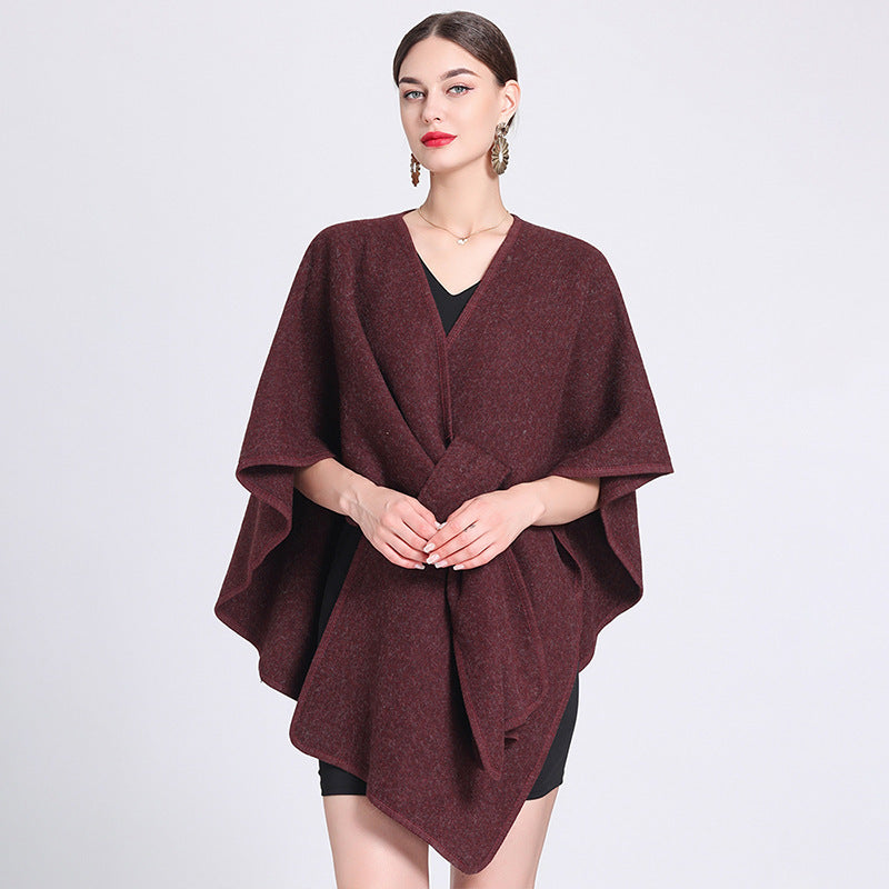 Chic Shawl Cape Poncho | Fashionable Outerwear Cape - Modestly Vogue 