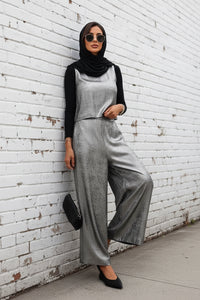 Round Neck Tank and Pants Set - Modestly Vogue 