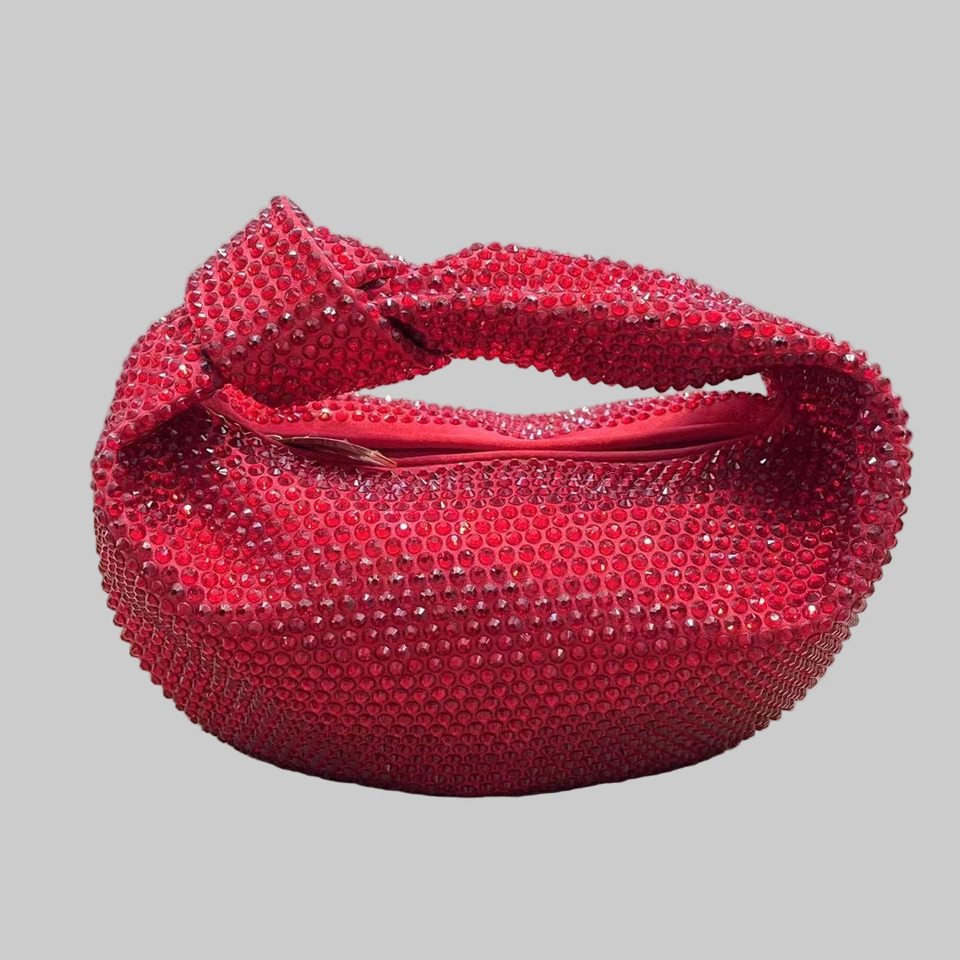 Knot Crystal Diamond Handbag | Large Capacity Luxury Purse - Modestly Vogue 