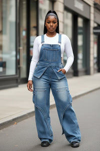 Fashion Denim Overalls Pants