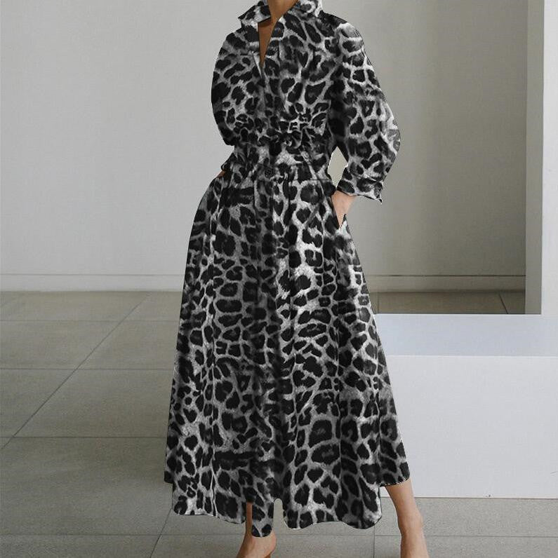 Leopard Print Maxi Dress - Modestly Vogue 