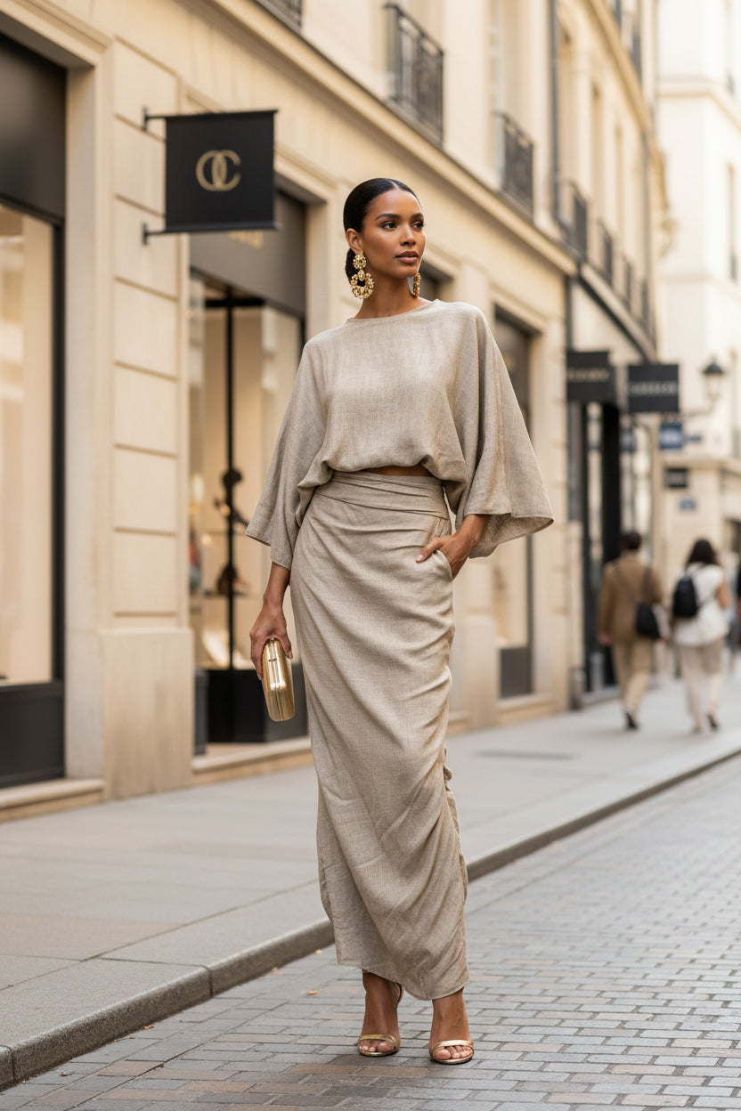 European And American Elegant Women's Clothing Autumn New High Waist Long Skirt Suit - Modestly Vogue 
