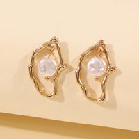 Irregular Design Sense Of Pearl Earrings Personality Temperament - Modestly Vogue 