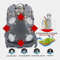 Tactical 45L MOLLE Rucksack Backpack – Military Outdoor Pack