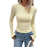 Autumn Winter Women Clothing Elegant Slim Fit Long Sleeve Top - Modestly Vogue 