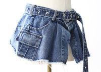 Spring Two Piece Set Denim Waist Seal Waist Slimming Multi Match Two Piece Set Women Blazer