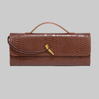 Botegga Dupe Hand-held Dinner Bag Purse Andiamo Clutch Leather - Modestly Vogue 