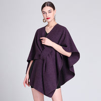 Chic Shawl Cape Poncho | Fashionable Outerwear Cape - Modestly Vogue 