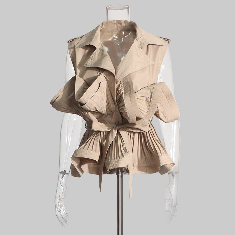 Patchwork Ruffled Shirt | Trendy & Feminine Design - Modestly Vogue 