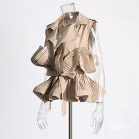 Patchwork Ruffled Shirt | Trendy & Feminine Design - Modestly Vogue 