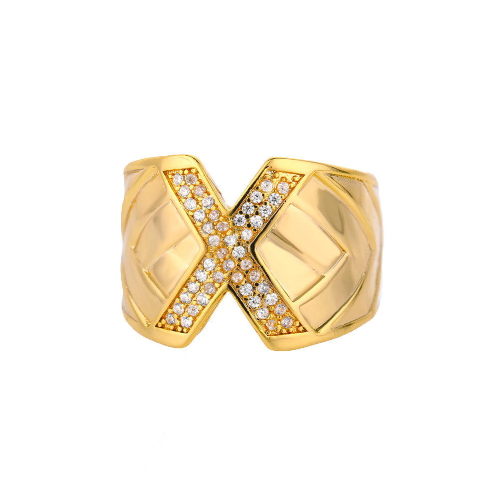 Personalized Gold Stone Initial Ring | Modestly Vogue - Modestly Vogue 