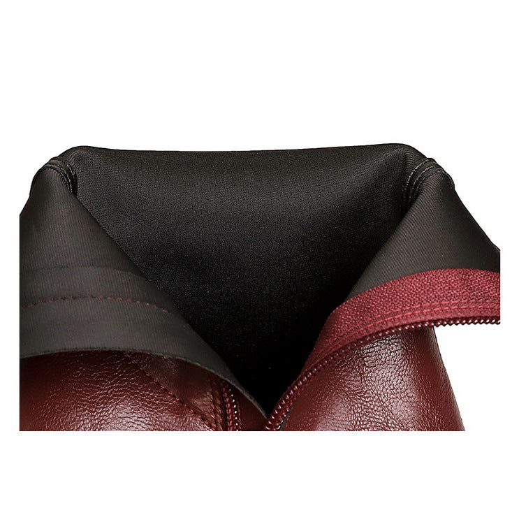 Skinny Boots Women Retro Soft Leather Stiletto Pointed Toe Ankle Boots Booties