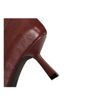Skinny Boots Women Retro Soft Leather Stiletto Pointed Toe Ankle Boots Booties