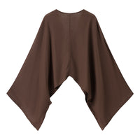 Women Clothing Casual Loose Fitting V neck Long Sleeves Short Shirt Top - Modestly Vogue 