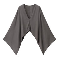 Women Clothing Casual Loose Fitting V neck Long Sleeves Short Shirt Top - Modestly Vogue 