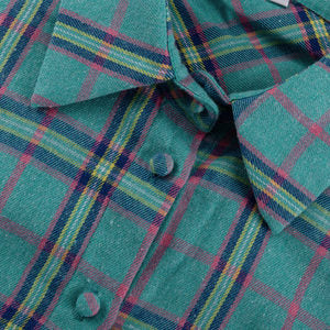 Street Retro Plaid Two-Piece Set | Tube Top & Cropped Shacket - Modestly Vogue 