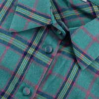 Street Retro Plaid Two-Piece Set | Tube Top & Cropped Shacket - Modestly Vogue 