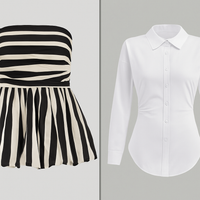 Stripe Strapless Peplum Top – Stylish & Chic Women’s Top - Modestly Vogue 