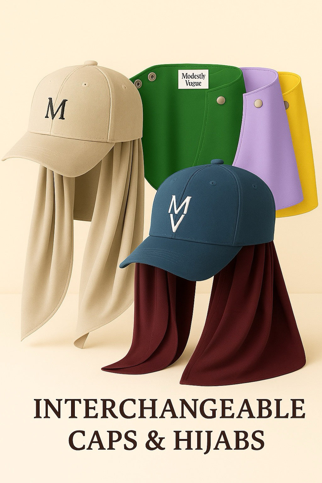 MV VersaCap™ Baseball Cap Solos Snap-In Hat System – COMING SOON! - Modestly Vogue 