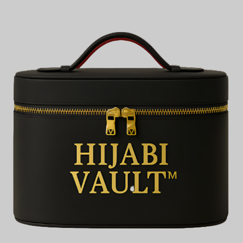 Hijabi Vault™ – Premium Hijab Oval Storage & Organizer Black - Modestly Vogue 