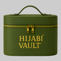 Hijabi Vault™ – Premium Hijab Oval Storage & Organizer Olive - Modestly Vogue 