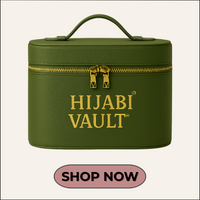 Hijabi Vault™ – Premium Hijab Oval Storage & Organizer Olive - Modestly Vogue 