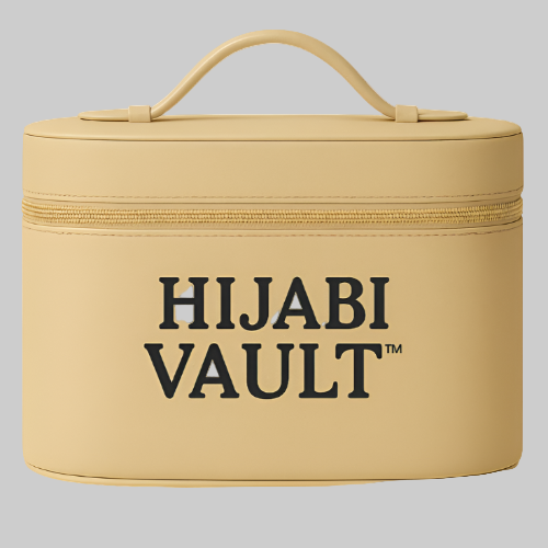Hijabi Vault™ – Premium Hijab Oval Storage & Organizer Tan - Modestly Vogue 
