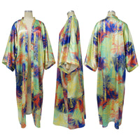 Artificial Silk Multi-Print Casual Kimono Coat – Stylish Women’s Outerwear - Modestly Vogue 