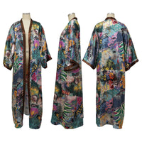 Artificial Silk Multi-Print Casual Kimono Coat – Stylish Women’s Outerwear - Modestly Vogue 