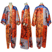 Artificial Silk Multi-Print Casual Kimono Coat – Stylish Women’s Outerwear - Modestly Vogue 