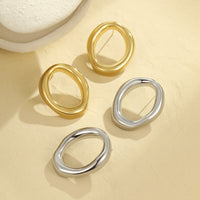 Catching Hollow Out Cutout Irregular Asymmetric Circles Stainless Steel Earrings Do Not Fade
