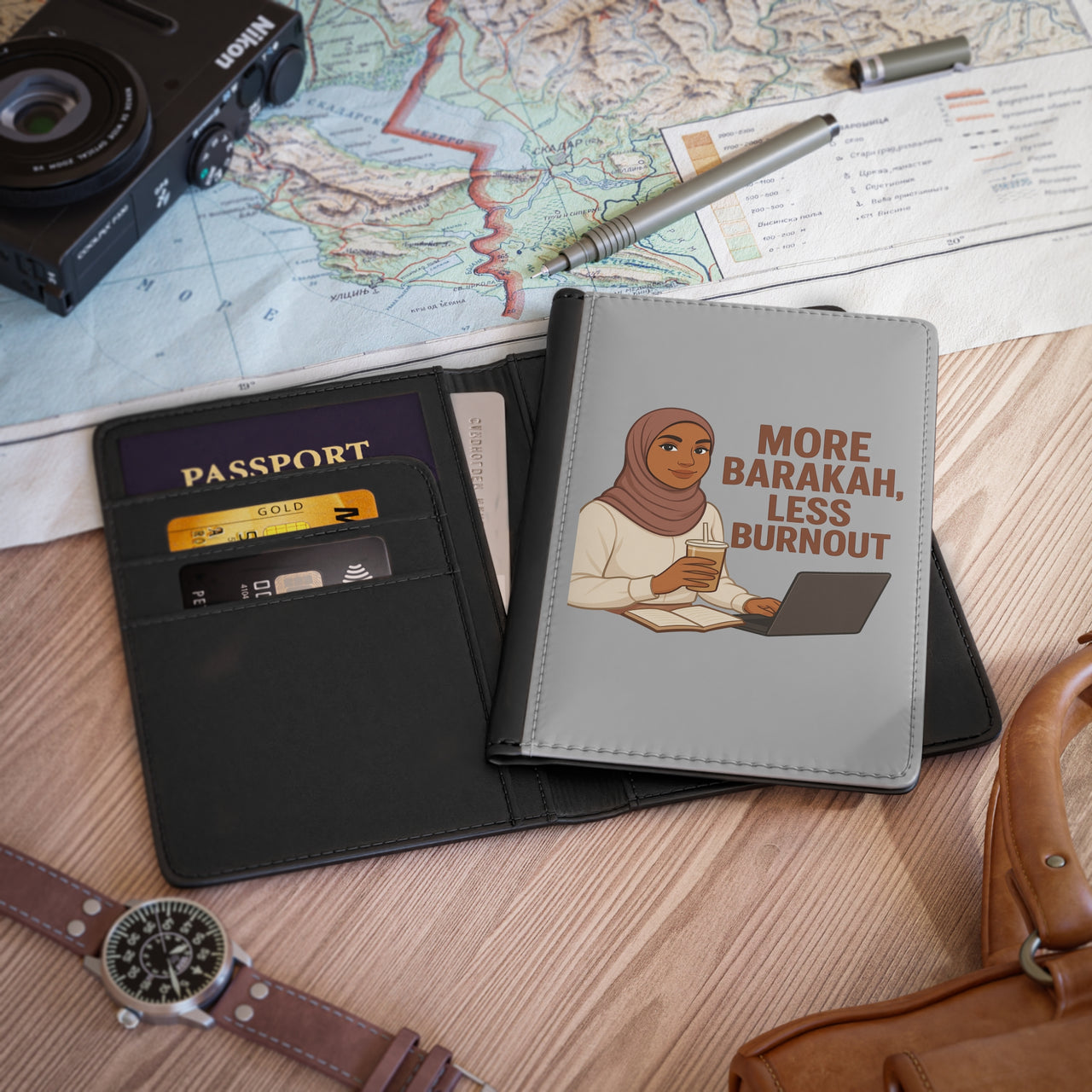 Hijabi Girl by LoLo Stylish Hijab Life Passport Cover - Travel Accessory for Hijab Wearers - Modestly Vogue 