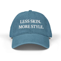 Less Skin More Style Denim Hat – Embroidered Modest Fashion - Modestly Vogue 