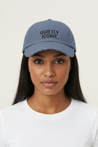 Quietly Iconic Unisex Distressed Cap – Casual Trendy Hat for Everyday Style