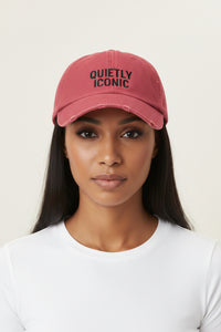 Quietly Iconic Unisex Distressed Cap – Casual Trendy Hat for Everyday Style