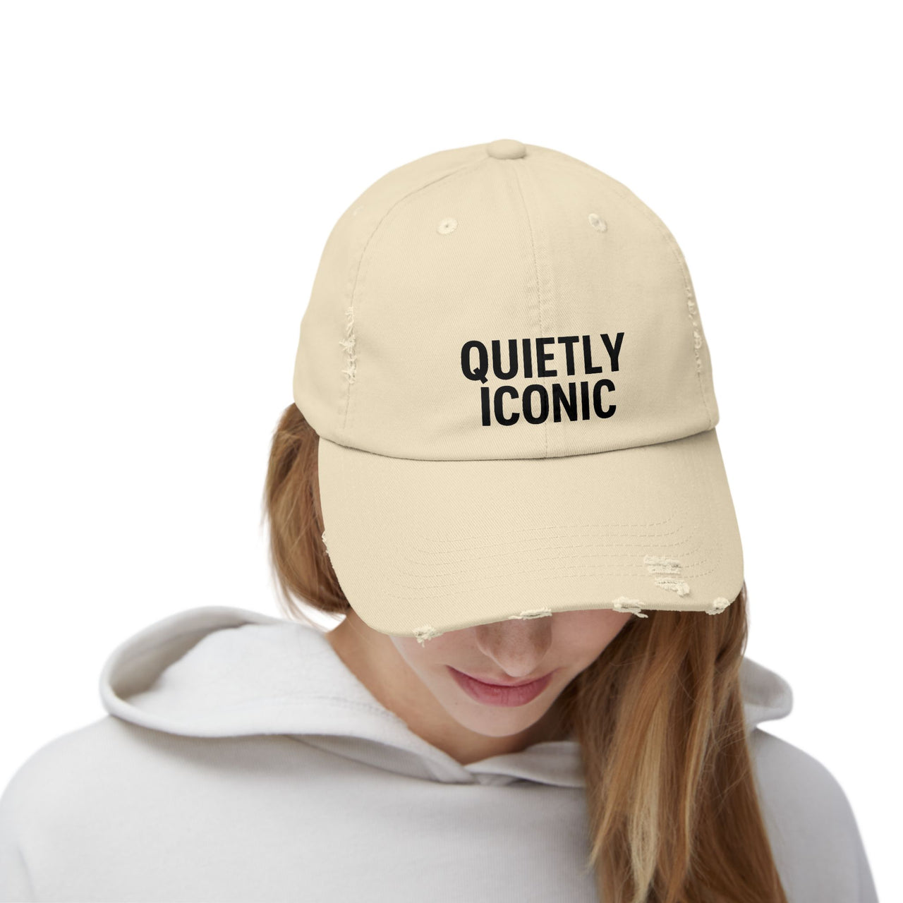 Quietly Iconic Unisex Distressed Cap – Casual Trendy Hat for Everyday Style - Modestly Vogue 