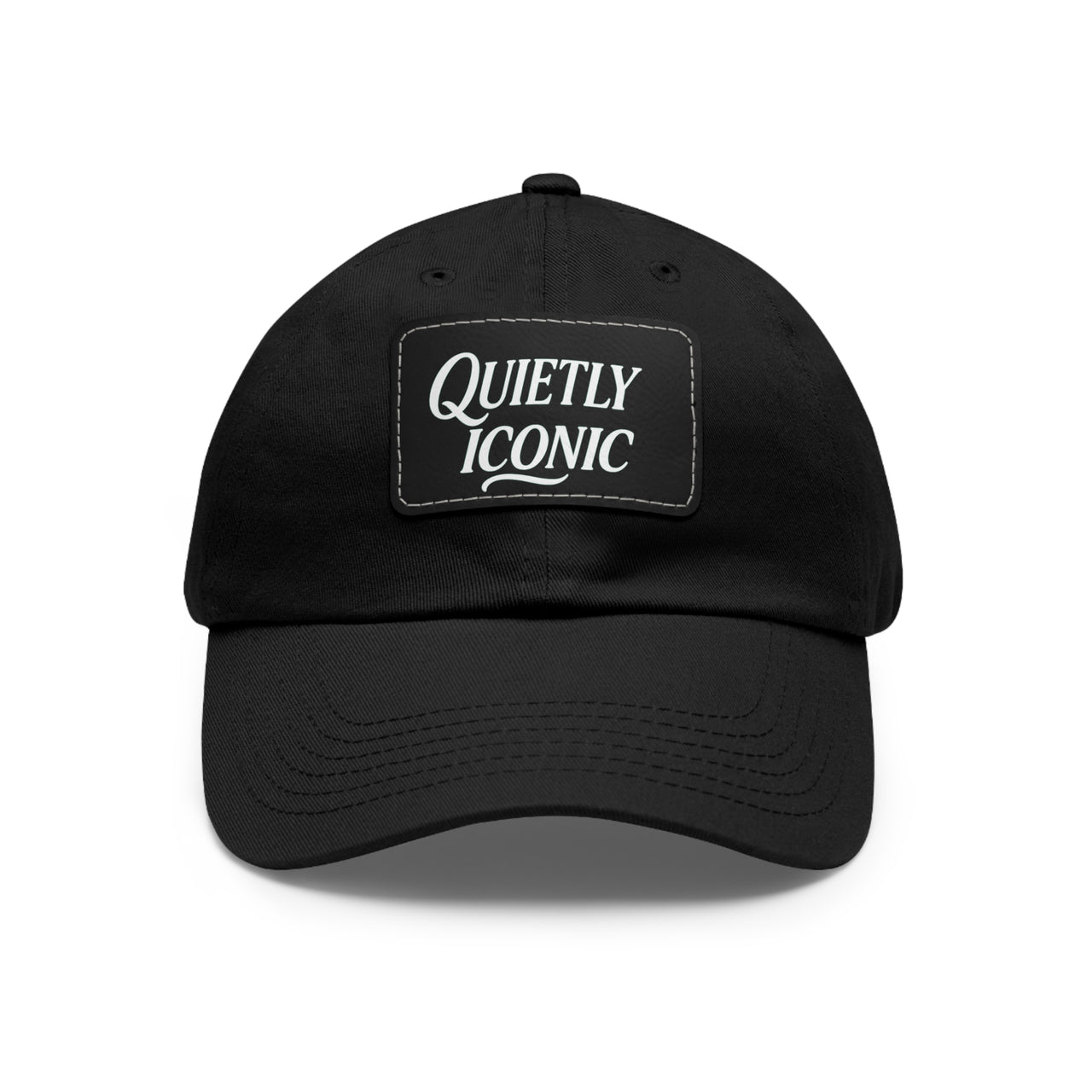 Black Face Quietly Iconic Rustic Hat with Leather Patch – Minimalist Statement Cap - Modestly Vogue 