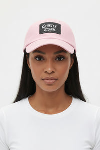 Black Face Quietly Iconic Rustic Hat with Leather Patch – Minimalist Statement Cap