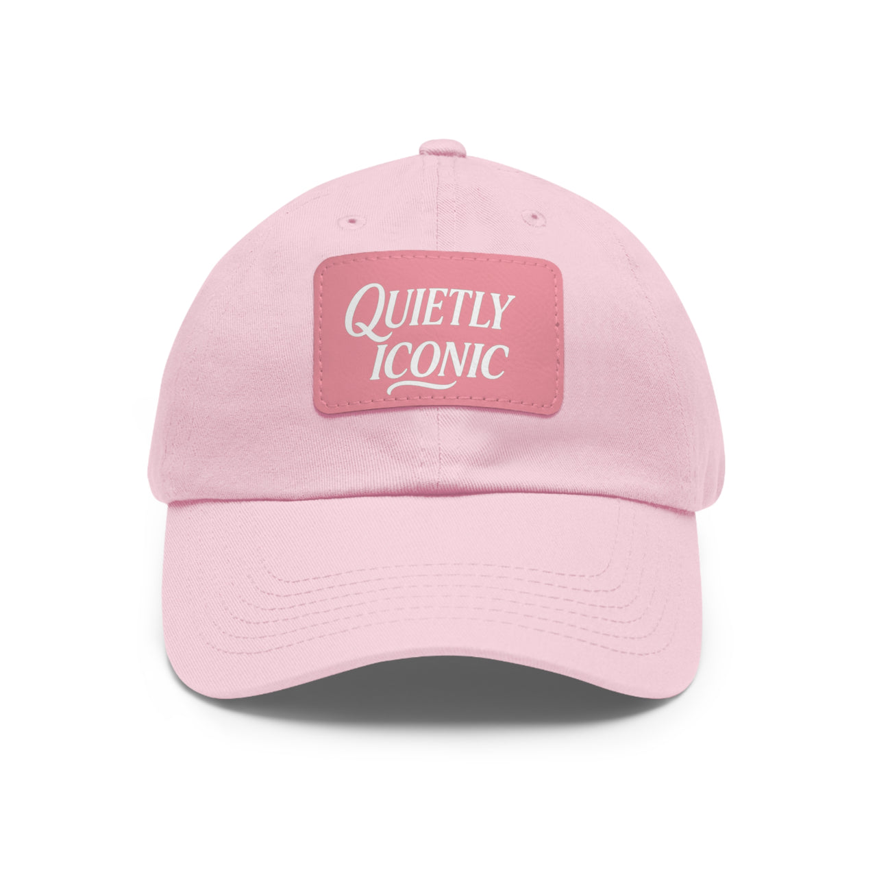 Pink Face Quietly Iconic Rustic Hat with Leather Patch – Minimalist Statement Cap - Modestly Vogue 
