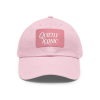 Pink Face Quietly Iconic Rustic Hat with Leather Patch – Minimalist Statement Cap - Modestly Vogue 