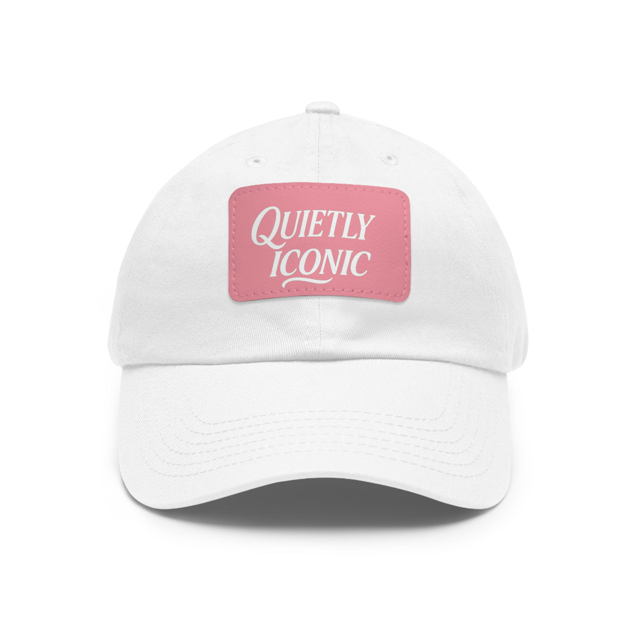 Pink Face Quietly Iconic Rustic Hat with Leather Patch – Minimalist Statement Cap - Modestly Vogue 