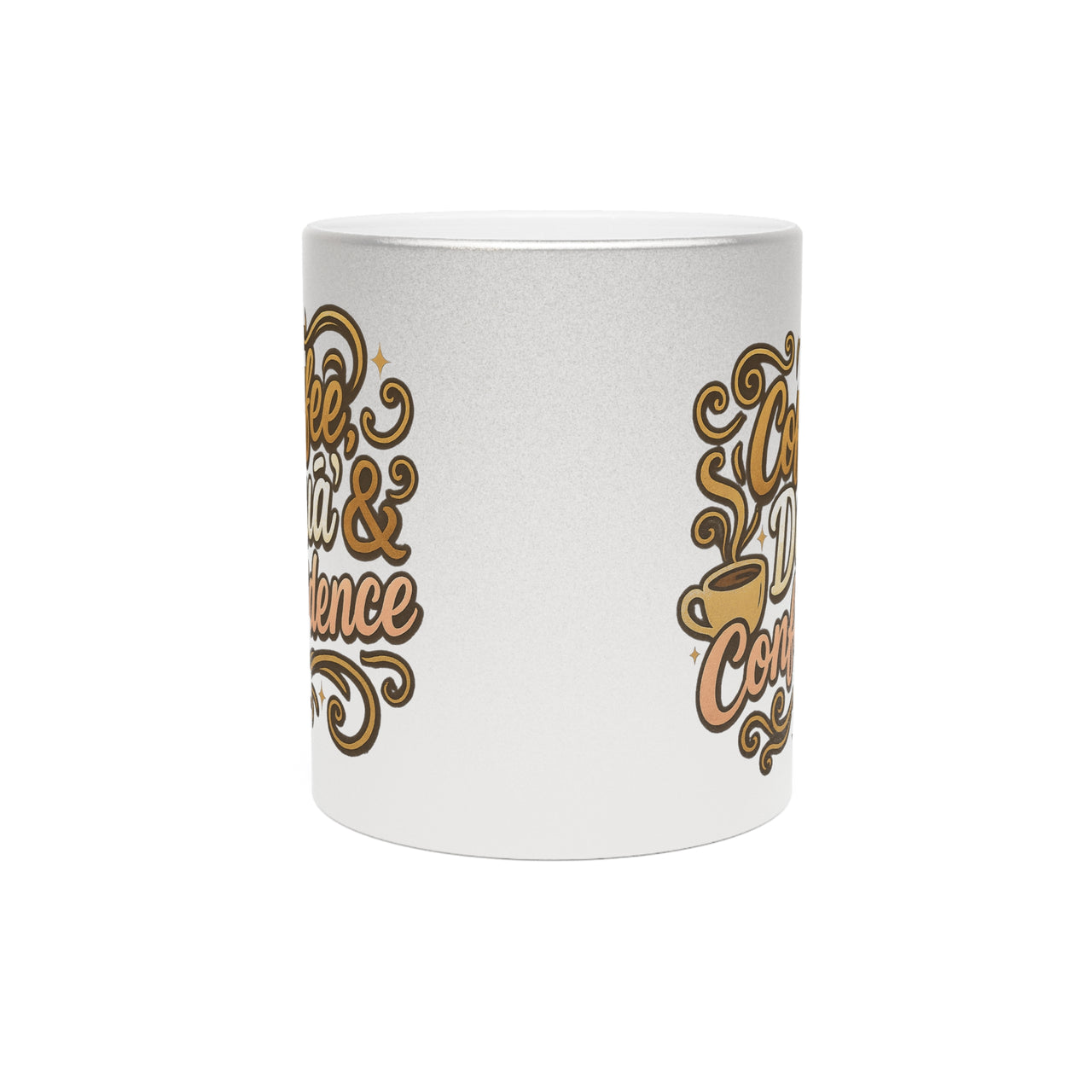 Coffee, Dua & Confidence Coffee Mug – Metallic Islamic Gift - Modestly Vogue 