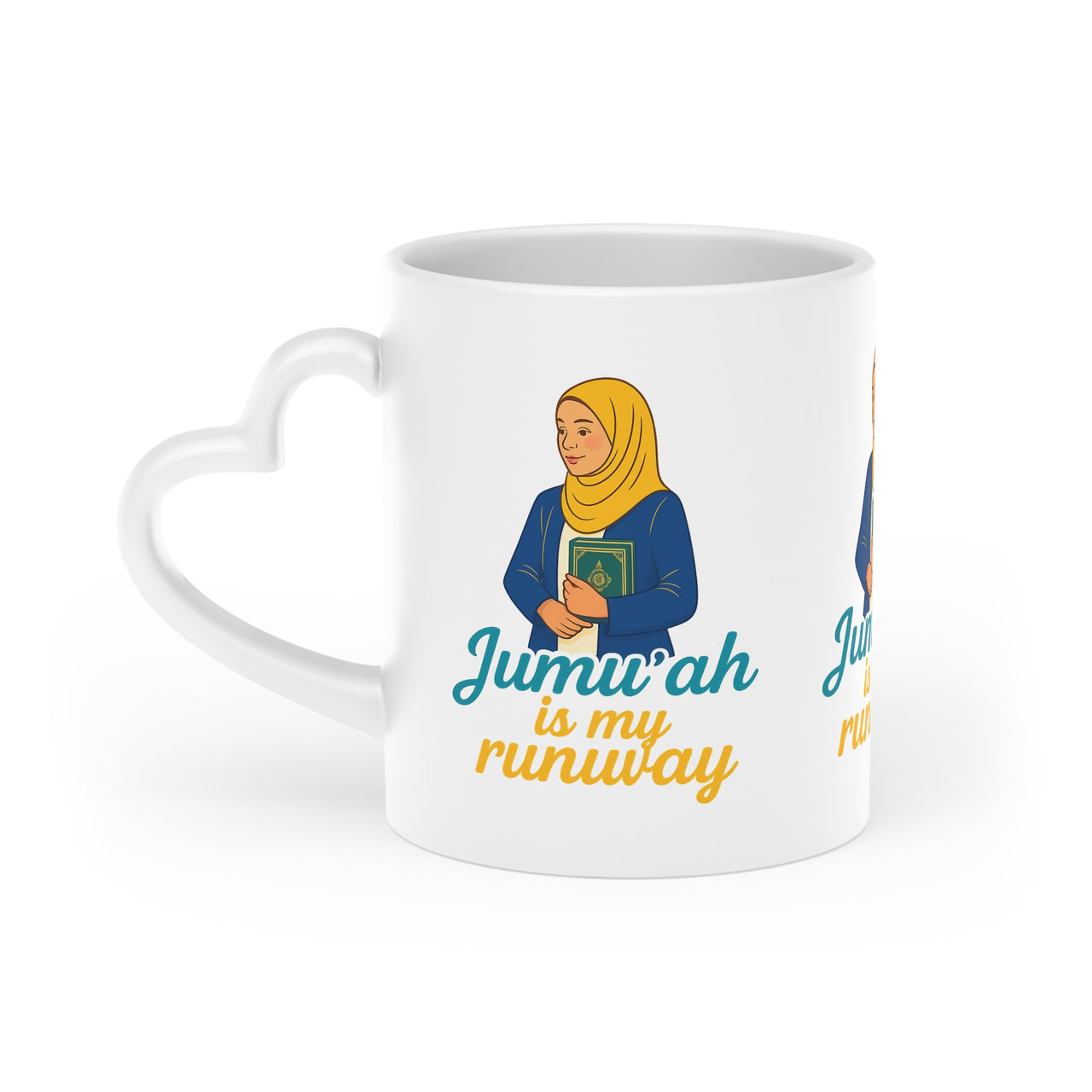Heart-Shaped Jum’uah Mug – Faith & Ramadan Gift - Modestly Vogue 